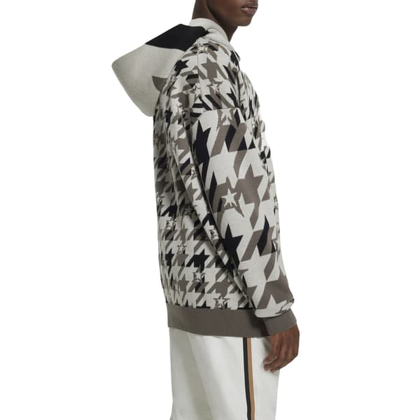Boss Mens Houndstooth Oversized Hoodie