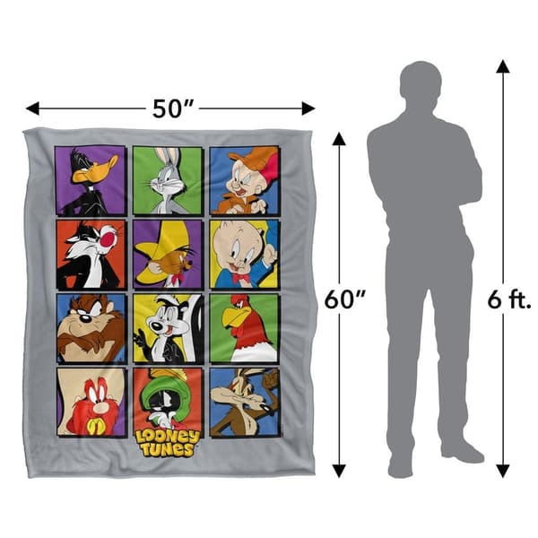 Looney Tunes Character Collage Soft Touch Blanket