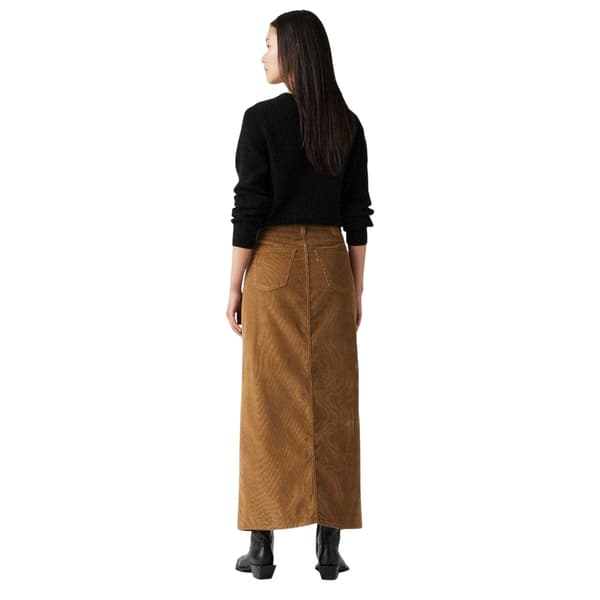 Levis Dam Denim Hög Midja Maxikjol