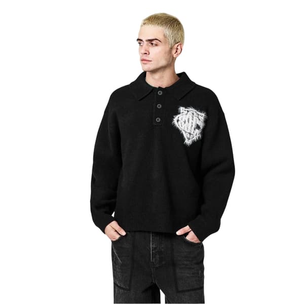 Couture Herr Fluffig Topp med Avslappnad Passform
