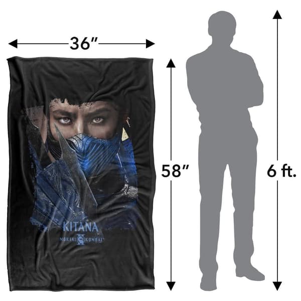 Mortal Kombat 2 Kitana Portrait Soft Touch Blanket