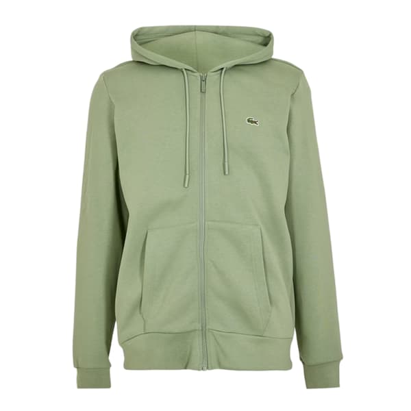 Lacoste Mens Basic Logo Cotton Blend Full Zip Hoodie