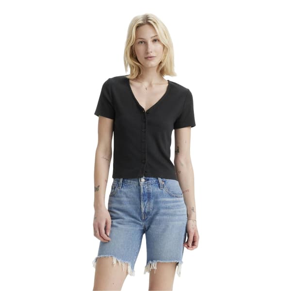 Levis Dam Ribbad V-ringad Topp