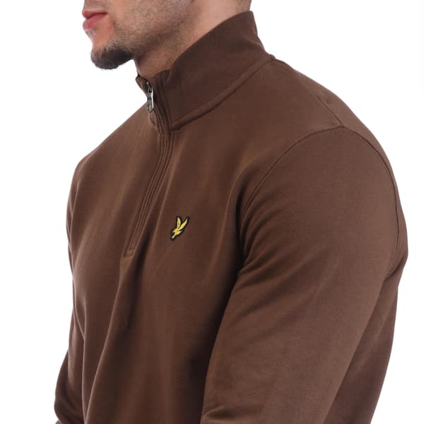 Lyle & Scott Herrtröja med kvartsdragkedja och loopback