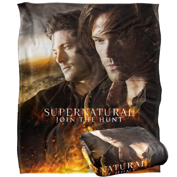 Supernatural Join The Hunt Flames Blanket