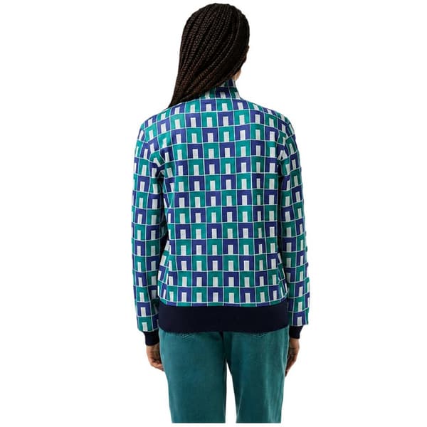 Lacoste Mens Geometric Full Zip Sweatshirt