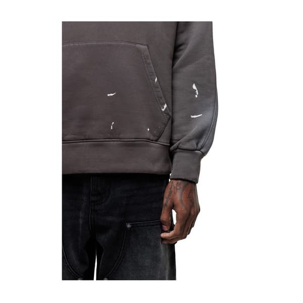 Good For Nothing Herr Abrade Fade Splatter Pull Over Oversized Hoodie