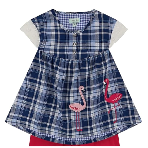 Lilly & Sid Flickor Flamingo Kortärmad T-shirt Set