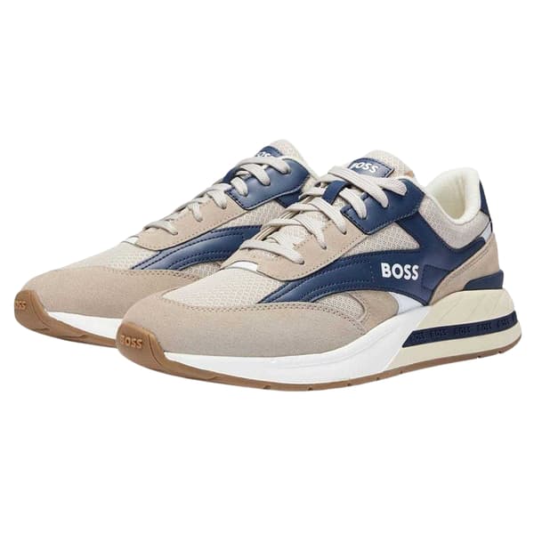 Boss Mens Kurt Runn Leather Trainers