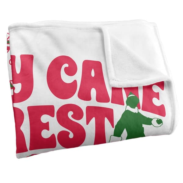 Elf Candy Cane Forest Blanket