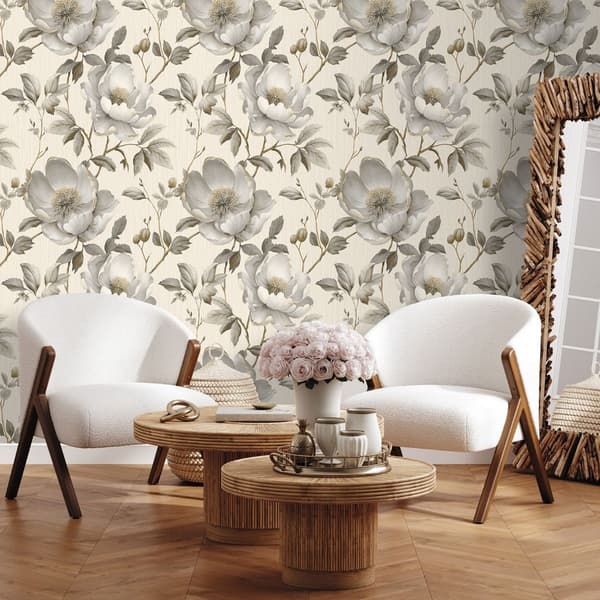 Muriva Alethia Blommig Texturerad Tapet