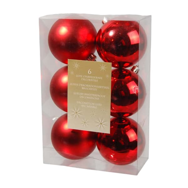 Kaemingk Shatterproof Plain Christmas Bauble (Pack of 6)
