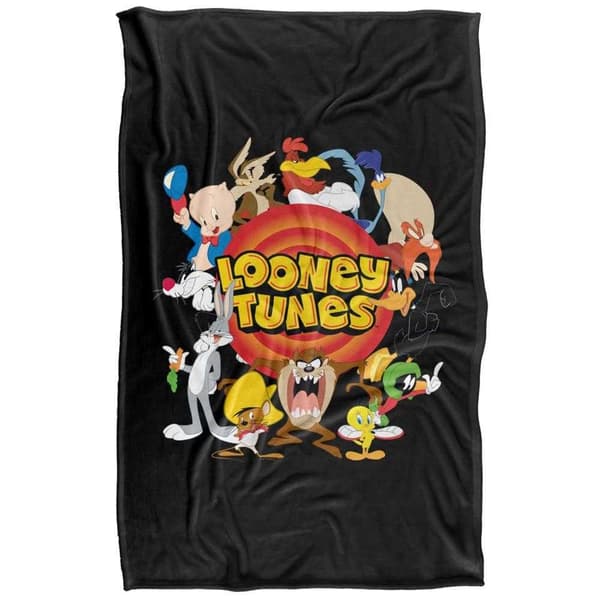Looney Tunes Group Circle Logo Blanket