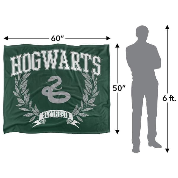 Harry Potter Hogwarts Slytherin Leaves Blanket