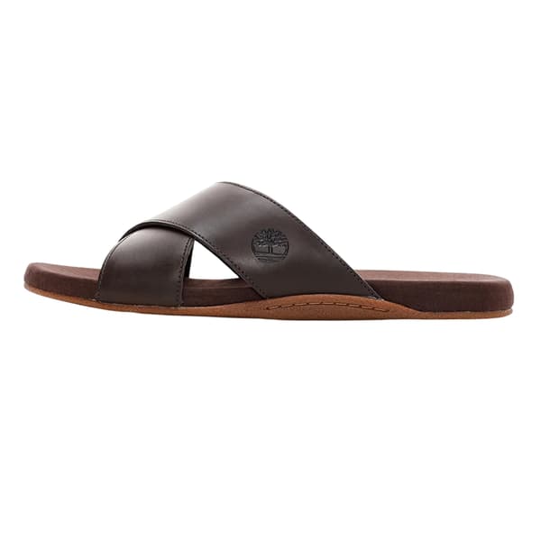 Timberland Herr Cross Strap Läder Flat Sliders