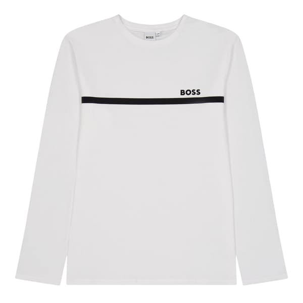 Boss Barn/Kids Logotyp Långärmad T-shirt