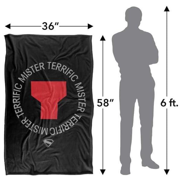 Superman 2025 Mr Terrific Icon Soft Touch Blanket