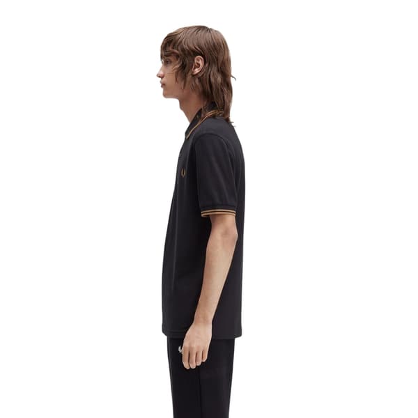 Fred Perry Pikétröja med dubbla ränder för män