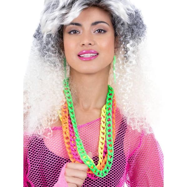 Smiffys 80-tals neonhalsband (4-pack)