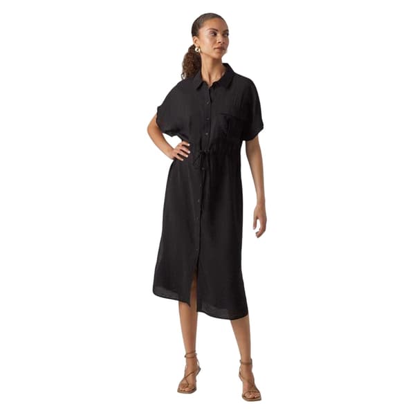 Vero Moda Dam Iris Krage Midi Skjortklänning