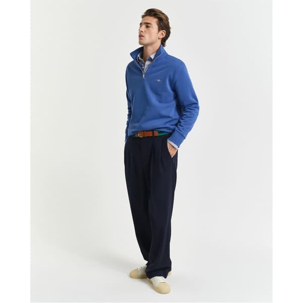 Gant Mens Embroidered Logo Half Zip Sweatshirt