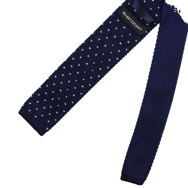 Twisted Tailor Stickad slips med prickar för män