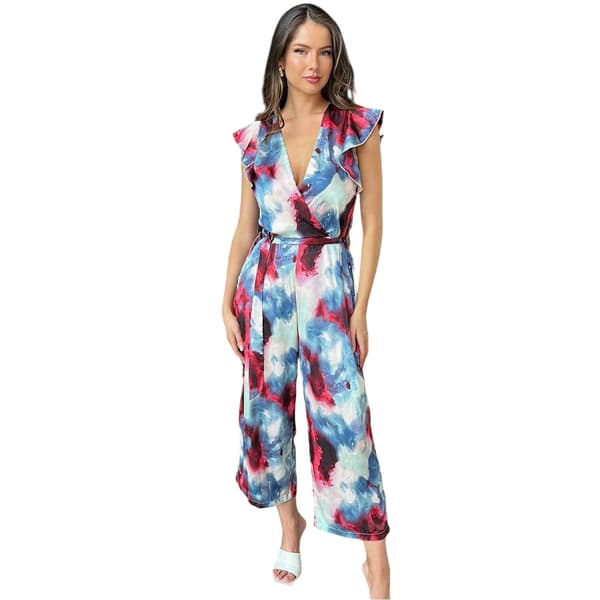 AX Paris Dam/Dam Abstrakt Polyester Omlott Jumpsuit