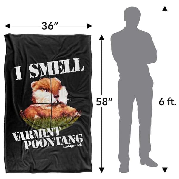 Caddyshack I Smell Varmint Pootang Soft Touch Blanket