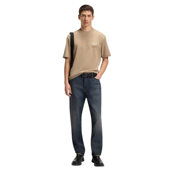 Hugo Boss Herr Dusplito Split Logotyp T-shirt