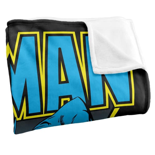 Batman Leaping Over Gotham Soft Touch Blanket