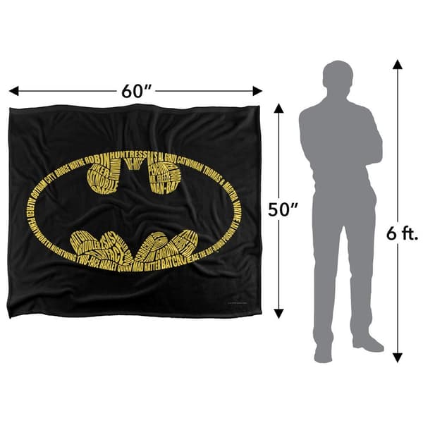 Batman Script Graphic Logo Blanket