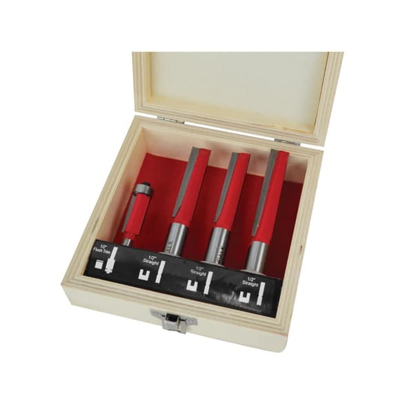 Faithfull Router Bit Set For Worktop Jig, 4 Piece