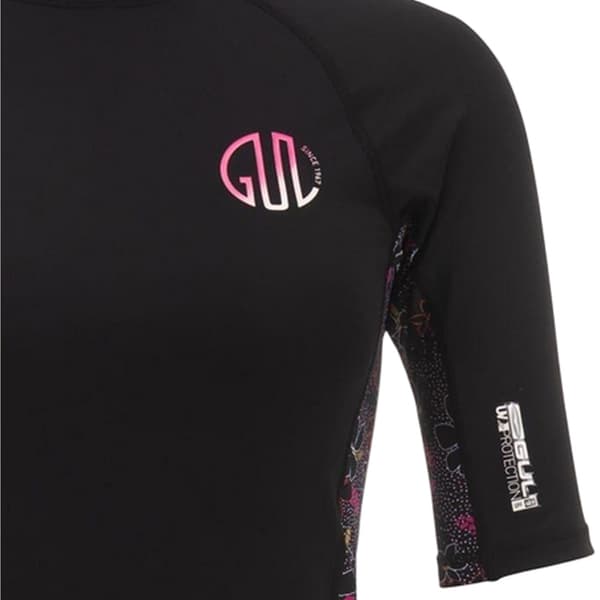 Gul Dam Blommig Rash Guard