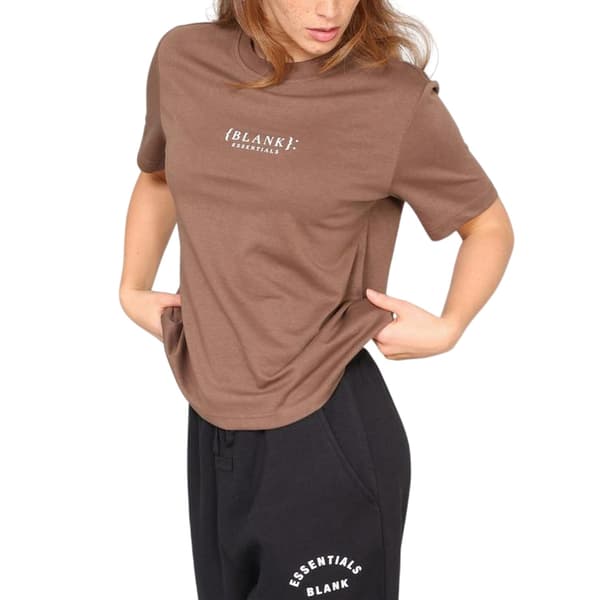 Blank Essentials T-shirt med logotyp för damer