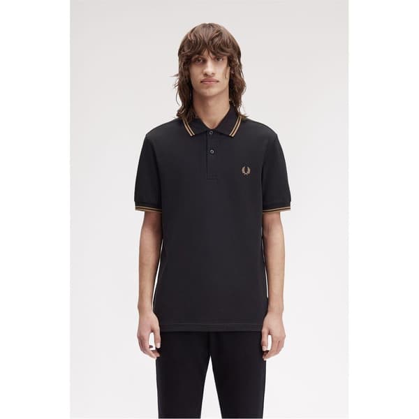 Fred Perry Pikétröja med dubbla ränder för män