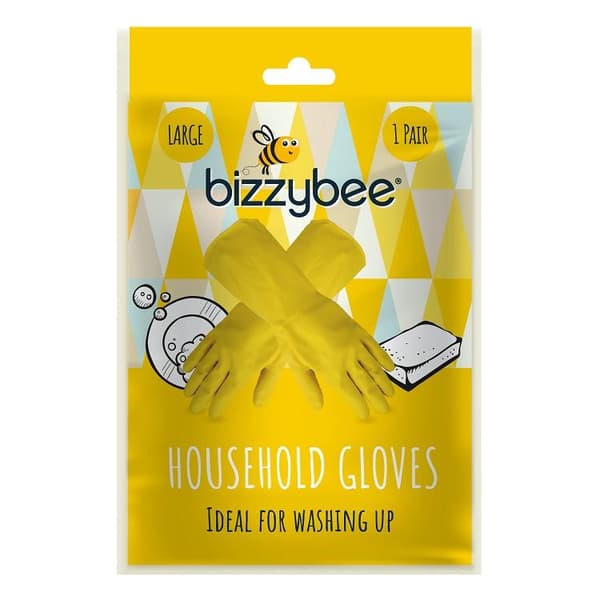 Bizzybee Hushållshandskar Stor