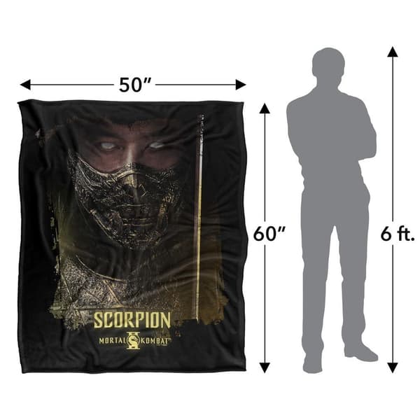 Mortal Kombat Scorpion Portrait Blanket
