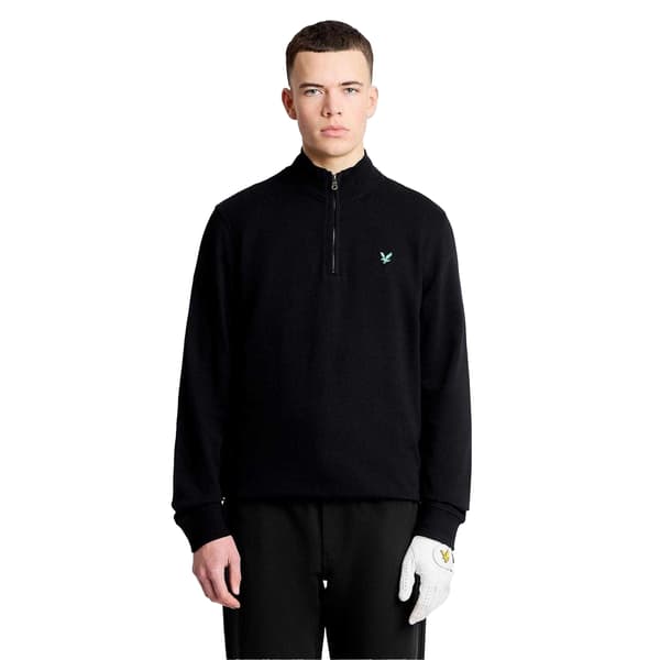 Lyle & Scott Mens Embroidered Logo Half Zip Golf Midlayer