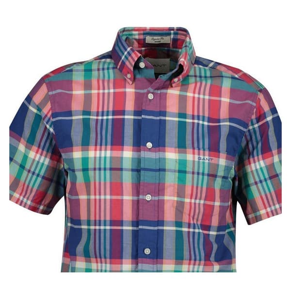 Gant Mens Patterned Short-Sleeved Shirt