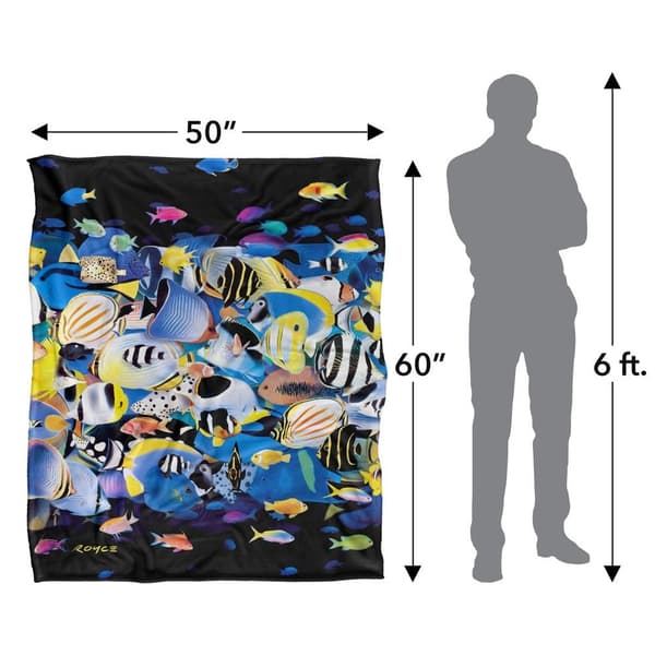 Royce McClure Night Dive Silky Tropical Fish Supersoft Blanket