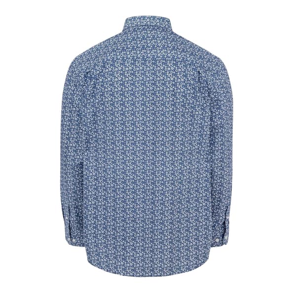 Fabric Mens Patterned Poplin Long-Sleeved Shirt