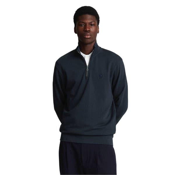 Lyle & Scott Mens Eagle Zip Neck Sweatshirt