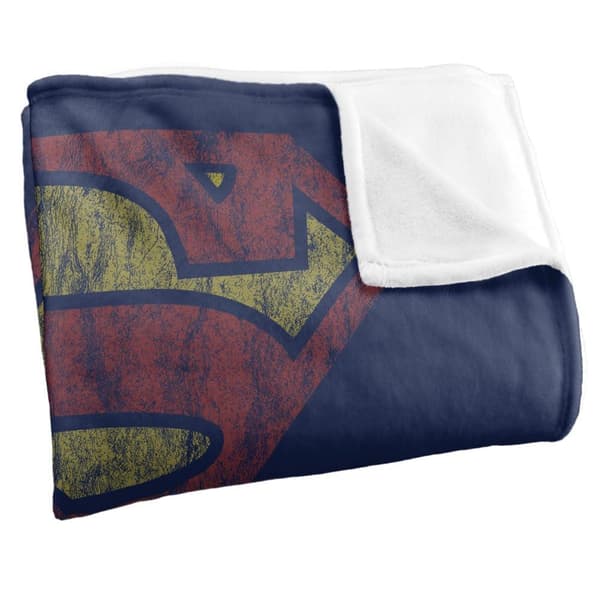 Superman Distressed Logo Blanket