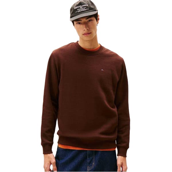 Tommy Jeans Sweatshirt med fleecefoder för män