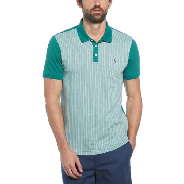 Original Penguin Mens Vertical Stripe Polo Shirt