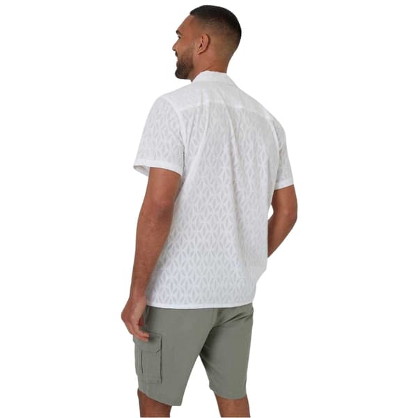 Threadbare Mens Geometric Pattern Short-Sleeved Shirt