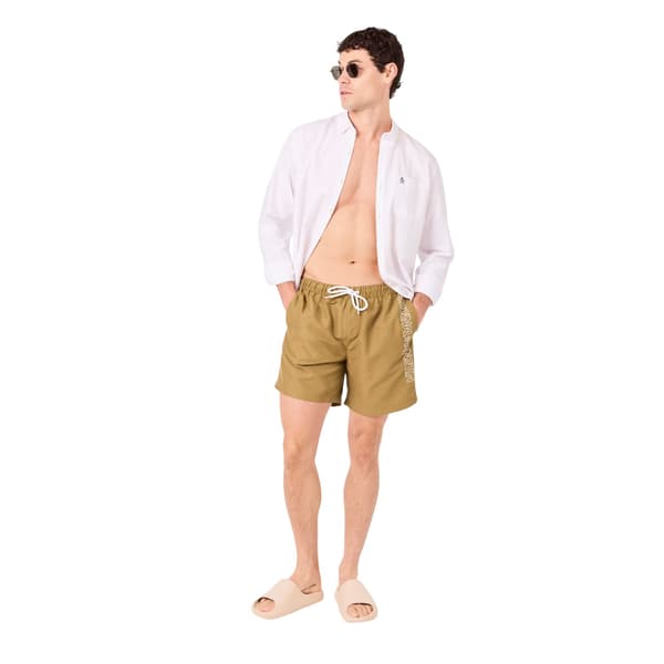 Original Penguin Badshorts med logotyp för män