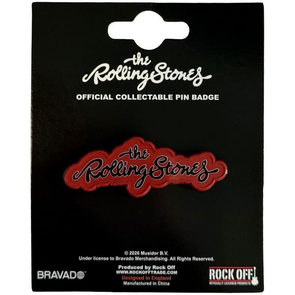 The Rolling Stones Logo Script Badge