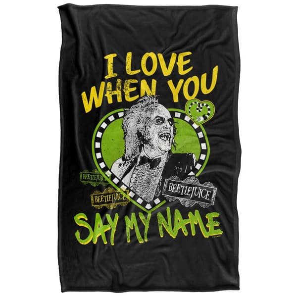 Beetlejuice Say My Name Valentine Blanket