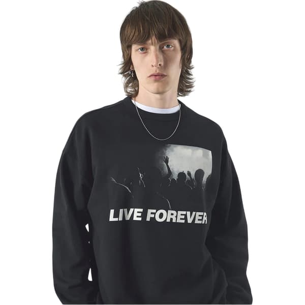 Pretty Green Mens Live Forever Regular Sweatshirt